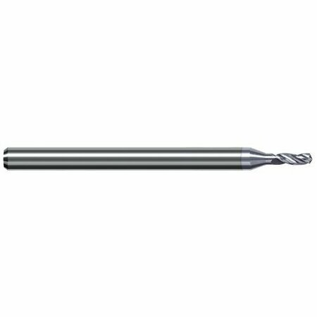 HARVEY TOOL 3/32 Drill dia. x 0.4400 in. Carbide HP Drill for Aluminum Alloys, 3 Flutes, TiB2 Coated FSD0937-C8